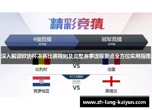 深入解读欧协杯决赛比赛规则及完整赛事流程要点全方位实用指南